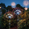 Patriotic Fireworks Solar Garden Stakes, Set of 2 - Outdoor Garden