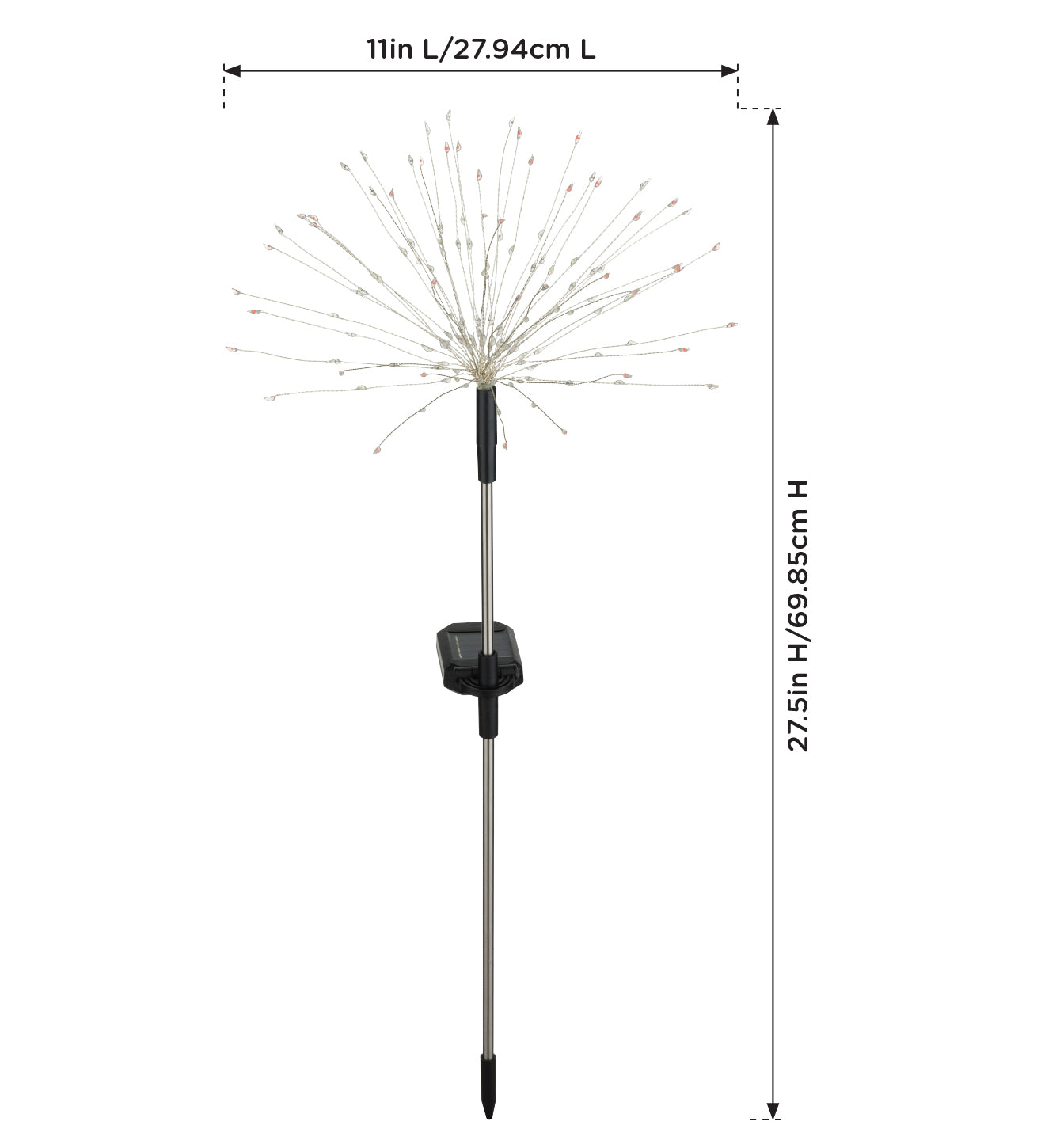 Patriotic Fireworks Solar Garden Stakes, Set of 2 - Outdoor Garden