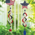 Patriotic Hanging Wind Spinners, Set of 2 - Outdoor Garden