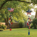 Patriotic Hanging Wind Spinners, Set of 2 - Outdoor Garden