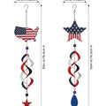 Patriotic Hanging Wind Spinners, Set of 2 - Outdoor Garden