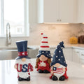 Patriotic Gnomes Solar Stakes, Set of 3 - Outdoor Garden