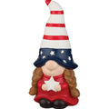 Patriotic Gnomes Solar Stakes, Set of 3 - Outdoor Garden