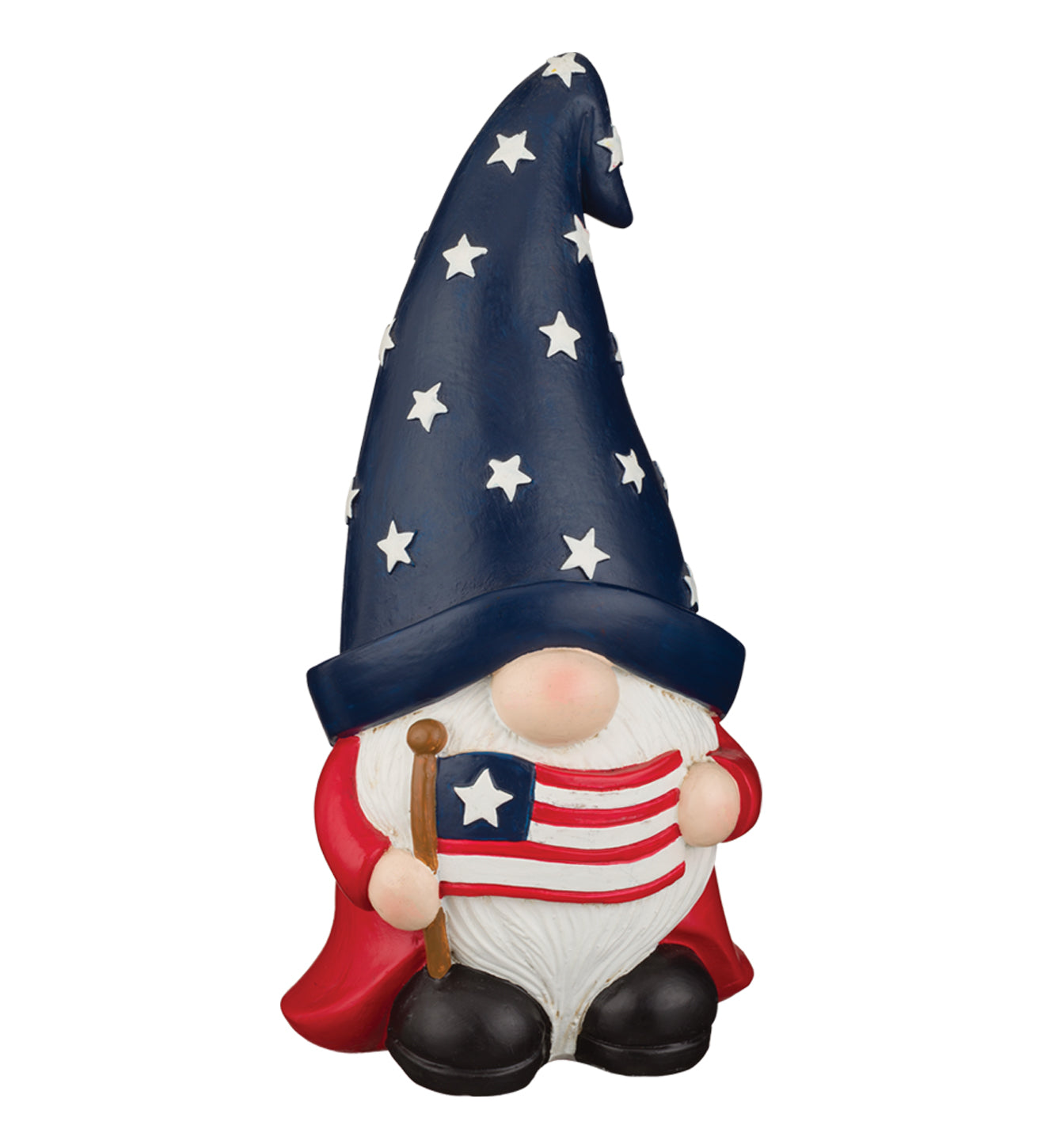 Patriotic Gnomes Solar Stakes, Set of 3 - Outdoor Garden
