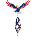 Patriotic Eagle Hanging Wind Spinner for Outdoor Garden