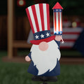 Patriotic Uncle Sam Gnome Solar Stake for Outdoor Garden
