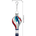 Patriotic Hot Air Balloon Solar Lantern with Spinning Design for Outdoor Garden