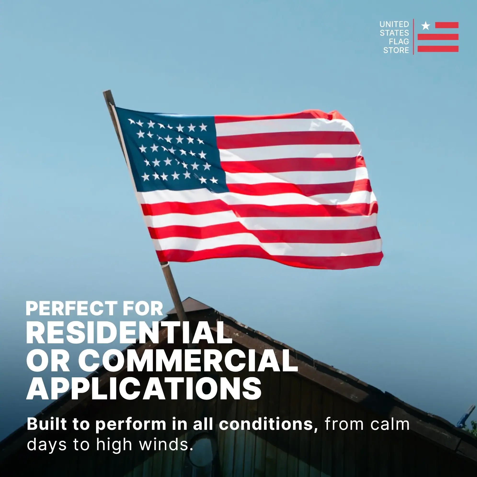 3ft x 5ft Super Tough Knitted Polyester American Flag - US Made