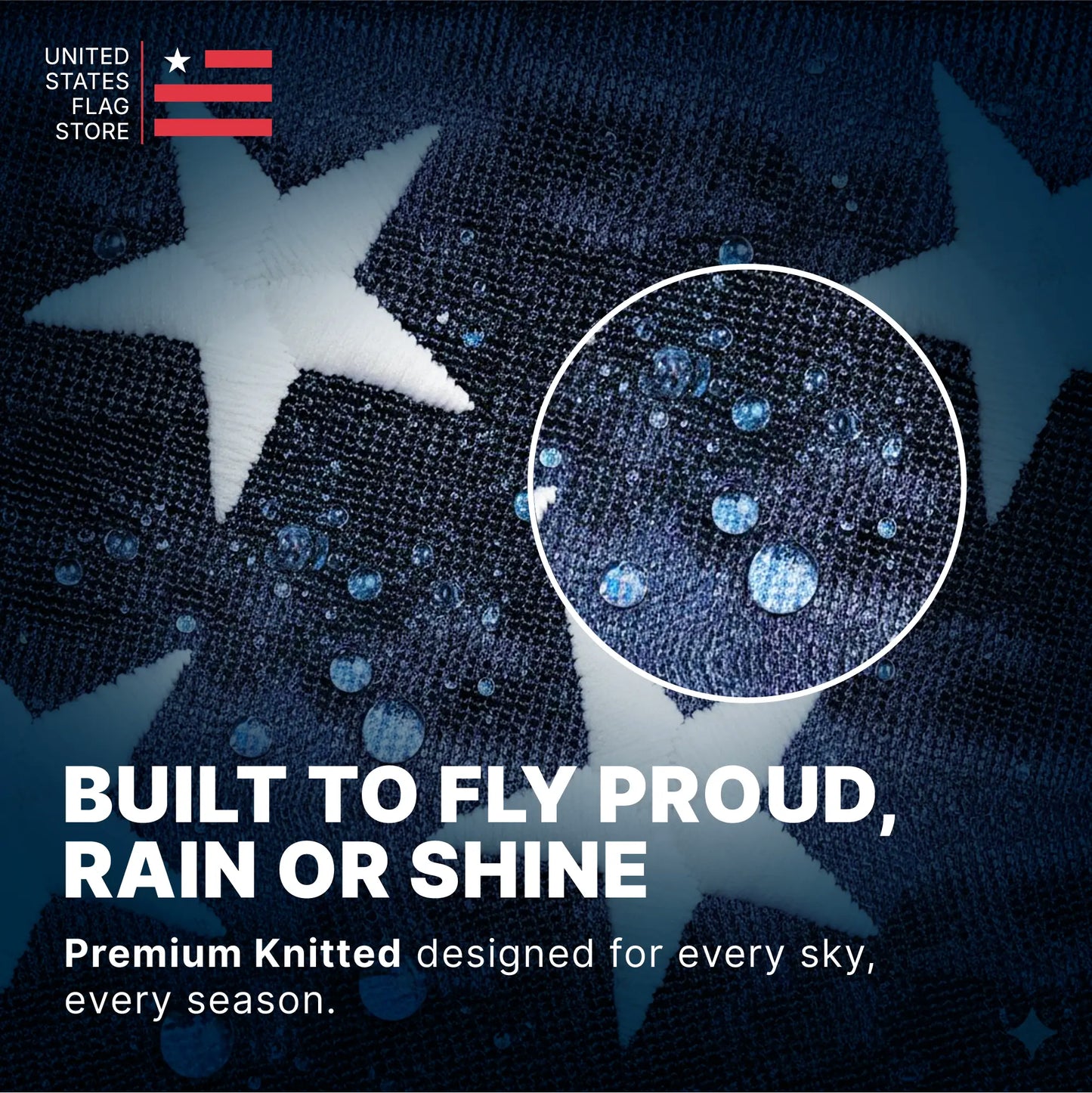 3ft x 5ft Super Tough Knitted Polyester American Flag - US Made