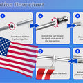 Super Tough 6ft 5-Piece Stainless Steel Outdoor Residential Flagpole Kit