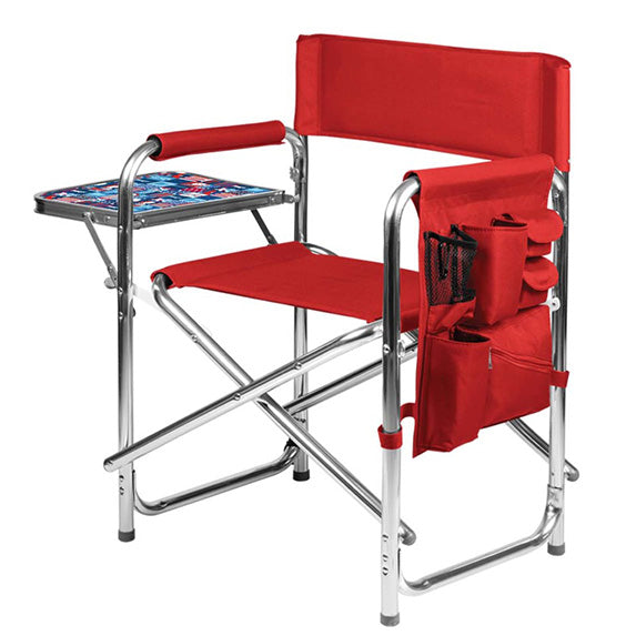 America 250 Portable Chair with Side Table - Parade Chair - Red