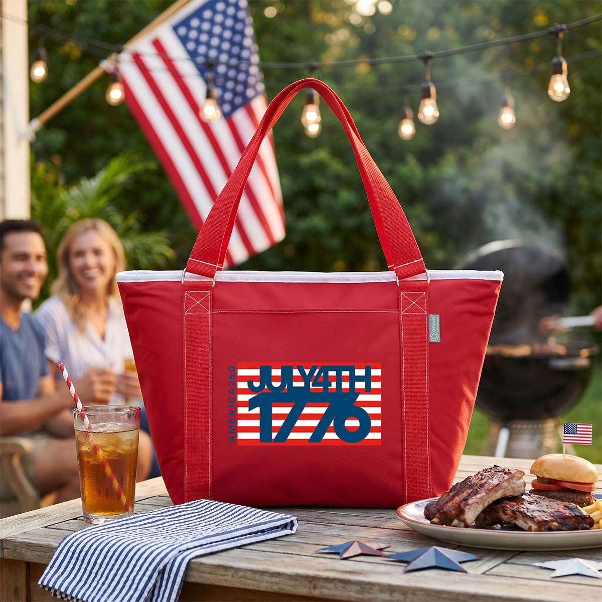 America 250 Insulated Cooler Parade Tote - Red