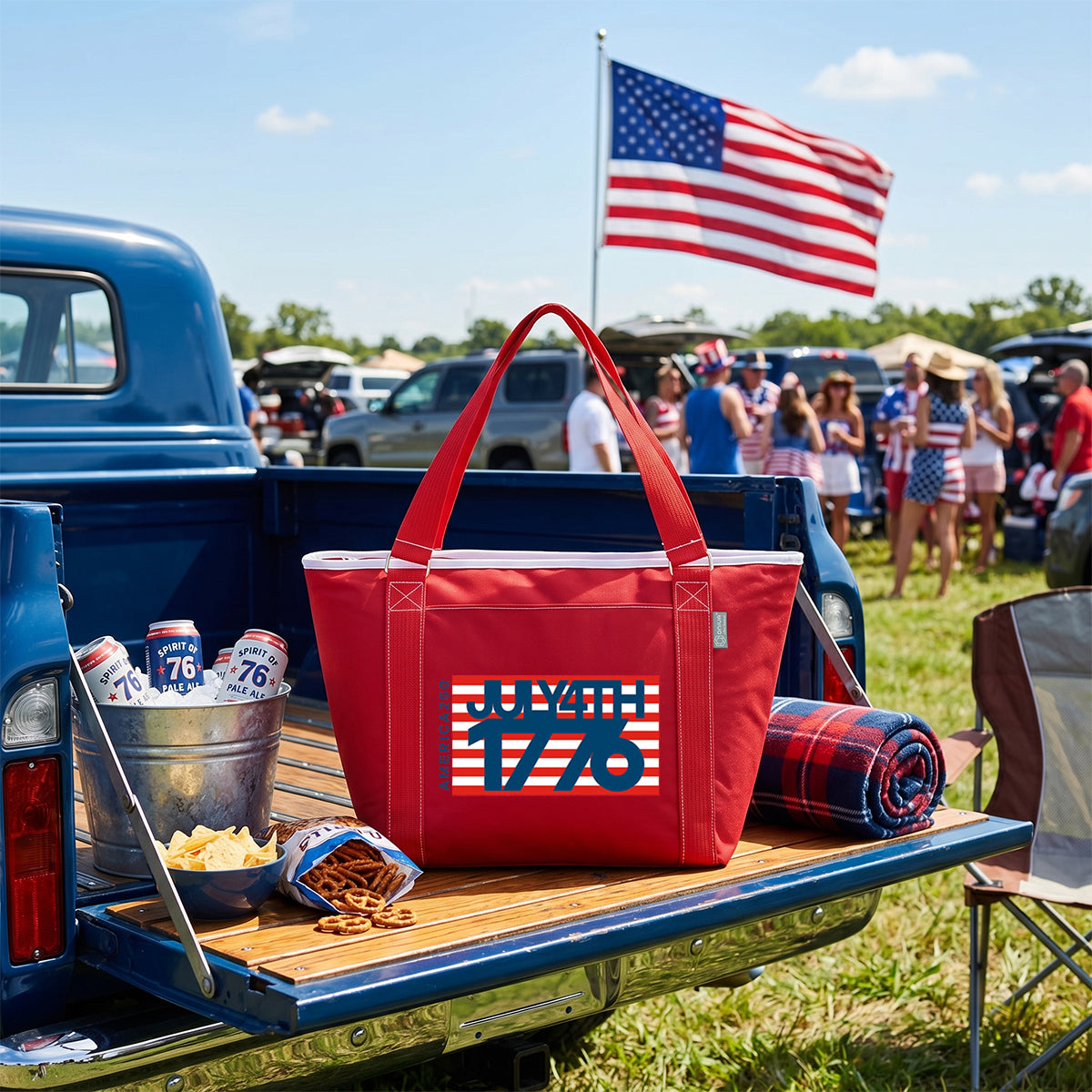 America 250 Insulated Cooler Parade Tote - Red
