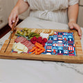 America 250 Charcuterie Board and Knife Set - Glass and Acacia Wood