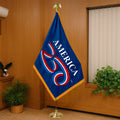 USA 250th Anniversary 3ft x 5ft Colonial Nyl-Glo Indoor Flag (Blue Background)
