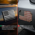 American Flag Badge - 3.8" x 2" All-Weather Emblem - Matte Black & Chrome Finish