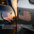 USA Badge - 2.3" x 3.8" All-Weather Emblem - Red, Blue & Chrome Finish