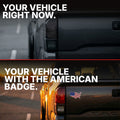 USA Badge - 2.3" x 3.8" All-Weather Emblem - Red, Blue & Chrome Finish