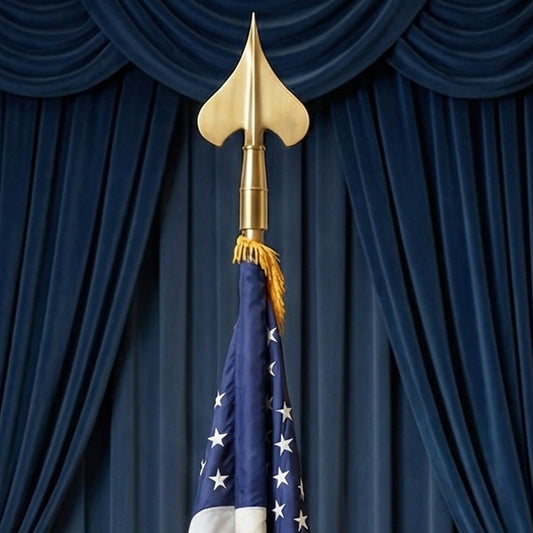 Gold Army Spear - Oak Pole Only - Secondary Image - United States Flag Store Gold Army Spear - Oak Pole Only