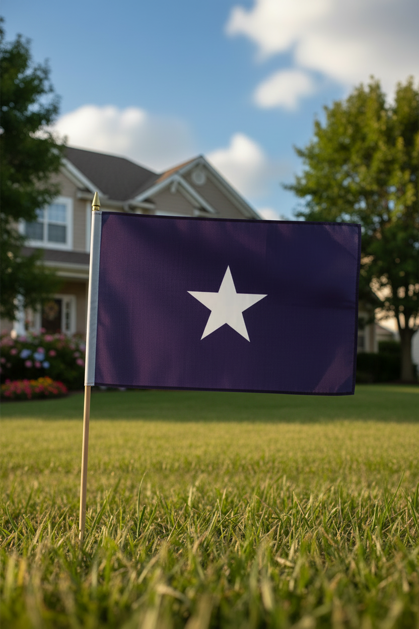 Bonnie Blue Stick Flags: Durable Poly-Cotton Heritage Flag 12in x 18in