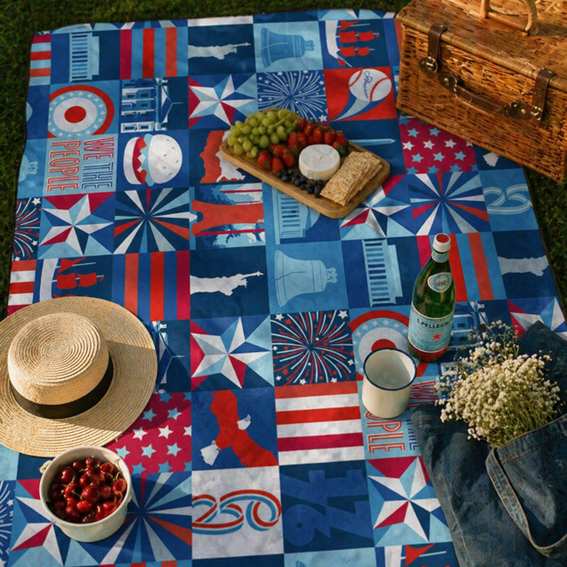 America 250 Parade Picnic Blanket and Backpack