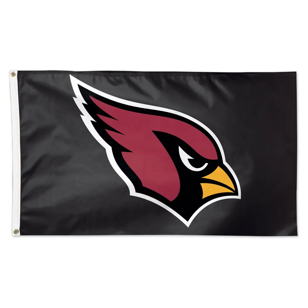 Arizona Cardinals Black Background Polyester Flag - 3' x 5'