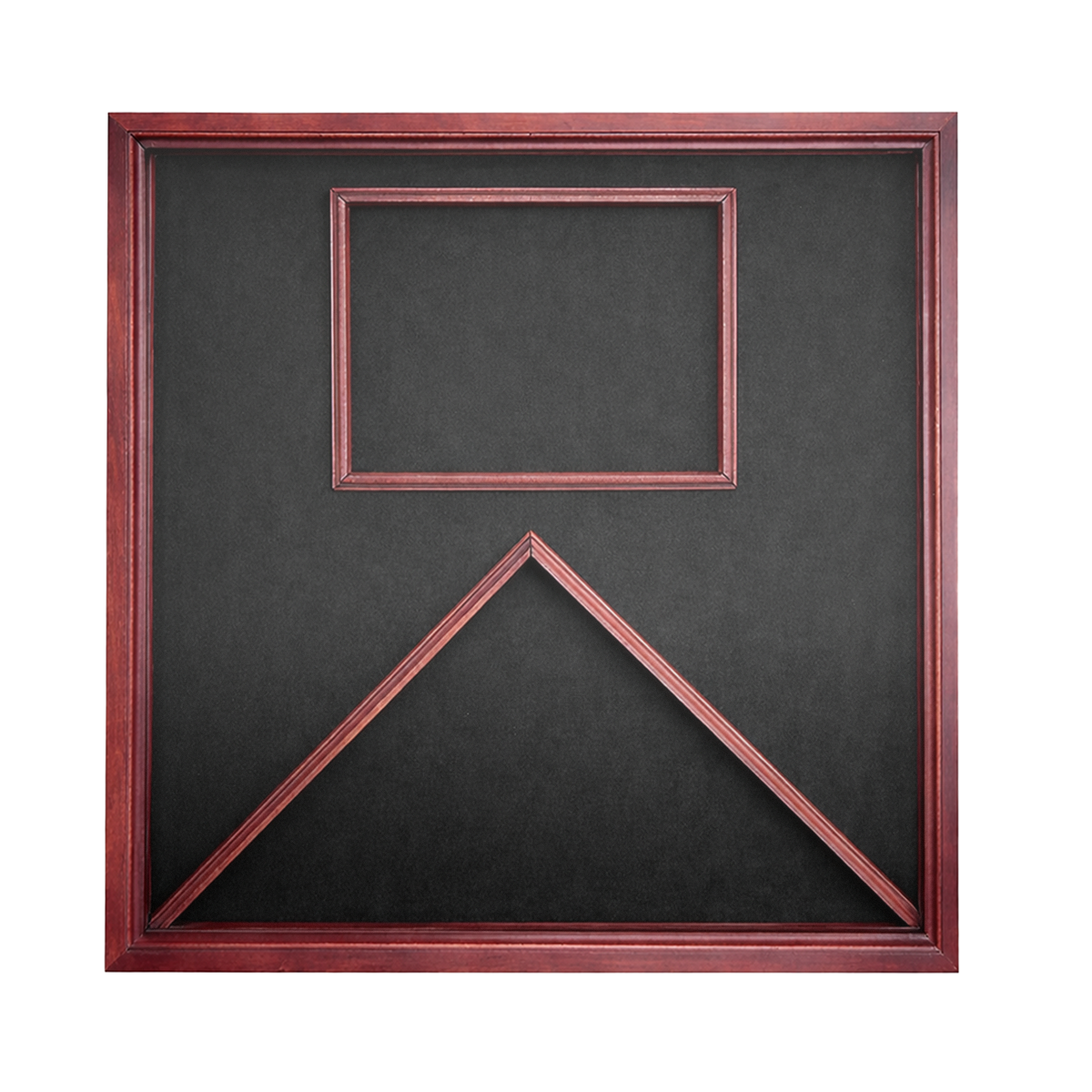 Madison Premium Flag and Certificate Display Case for 5' x 9.5' Flag - Cherry Finish