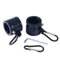 Plastic 1" Black Flag Mounting Rings with Black Clips - 1 Pair