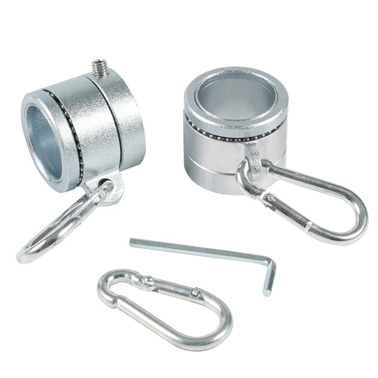 Aluminum 1" Silver Flag Mounting Rings with Silver Clips - 1 Pair