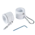 Plastic 1" White Flag Mounting Rings with White Clips - 1 Pair