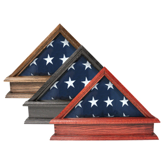 Jefferson Folded Flag Display Case & Pedestal  for 3' x 5' Flag