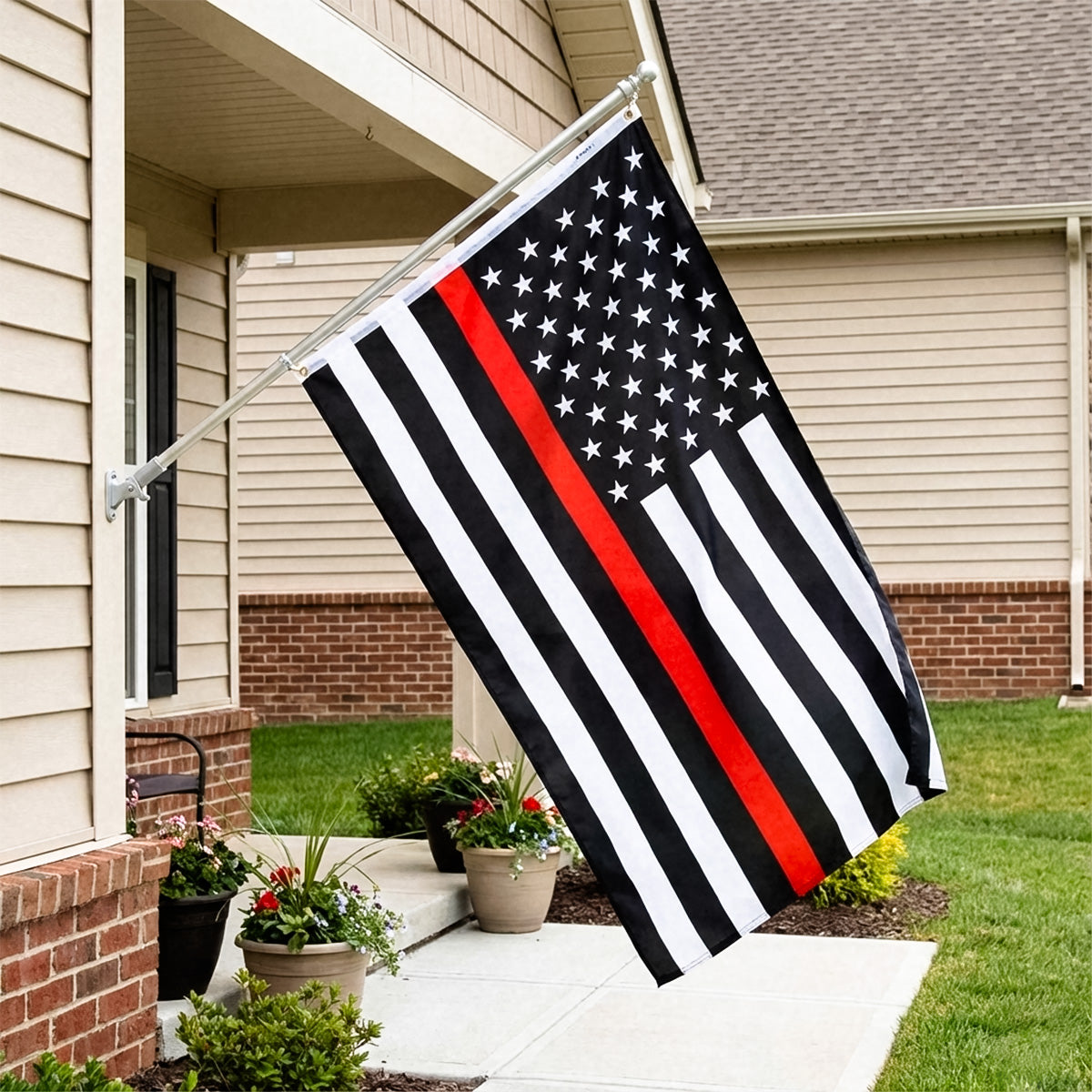 Thin Red Line American Flag 3ft x 5ft Nylon