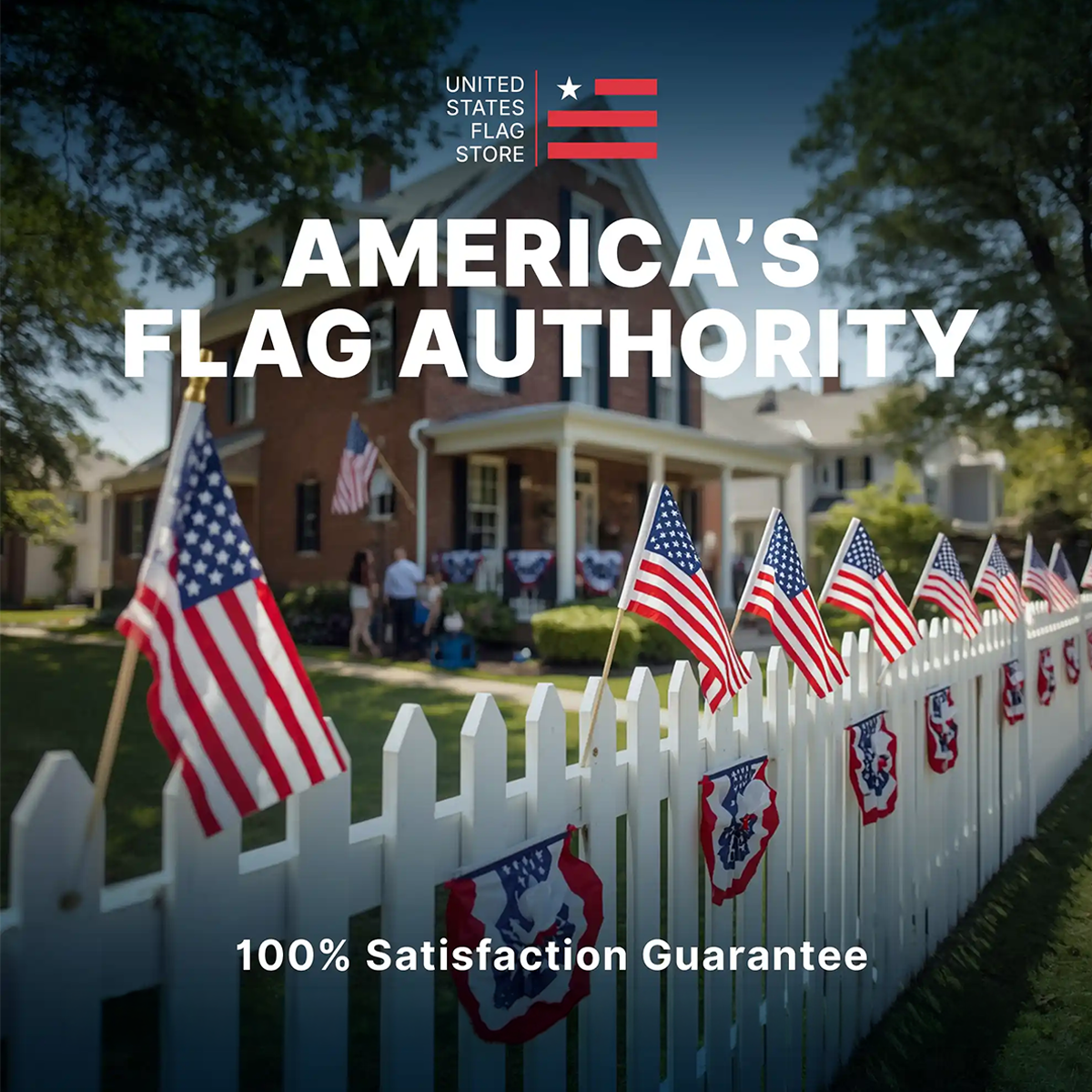 Super Tough 4"x6" Cotton US Stick Flag with No Spear Tip - 100 Pack