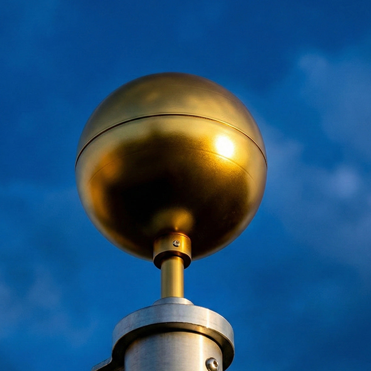 Gold Ball Topper - Anodized Aluminum - 3"