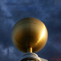 Gold Ball Topper - Anodized Aluminum - 6"