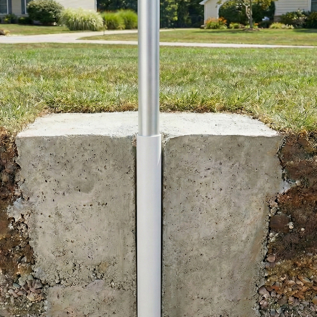 PVC Ground Sleeve - 2 1/2 - 3" Diameter - 20' High Flagpoles