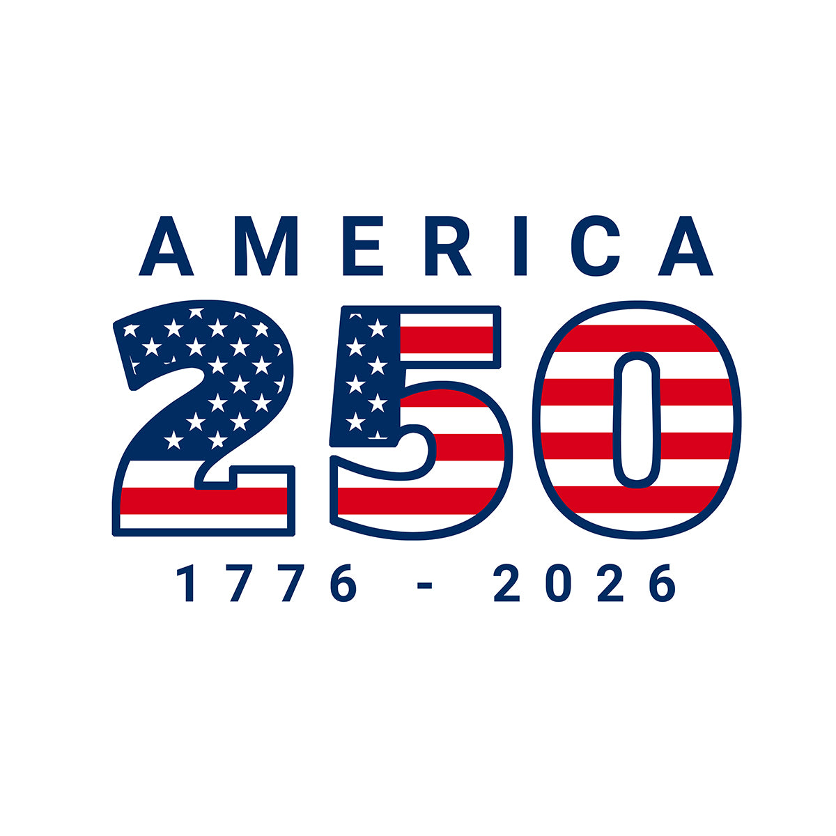 USA 250th Anniversary 3x5' Polyester Flag with White Background