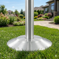 Standard Profile Aluminum Flash Collar - For 3" Diameter Pole - Satin