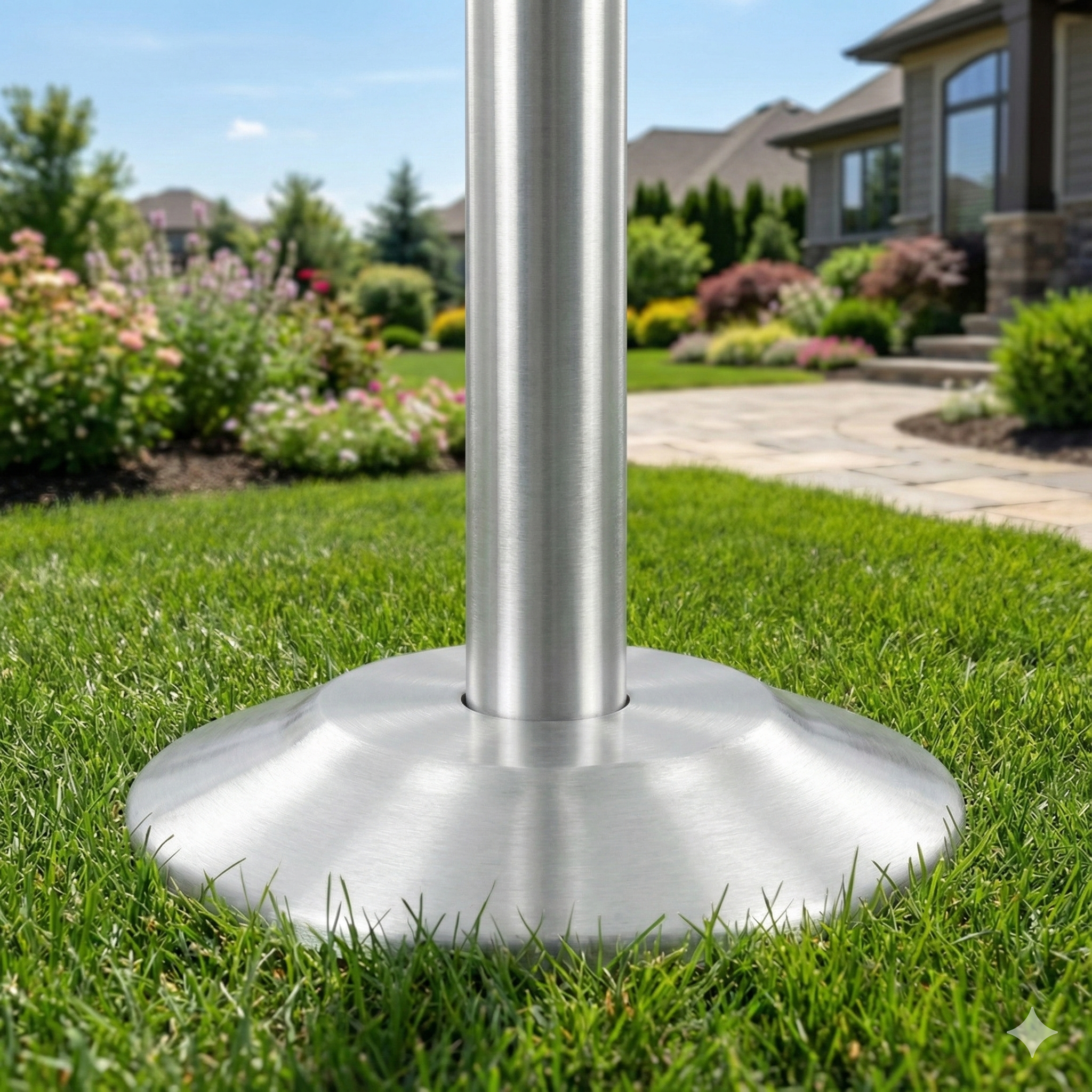 Standard Profile Aluminum Flash Collar - For 3" Diameter Pole - Satin