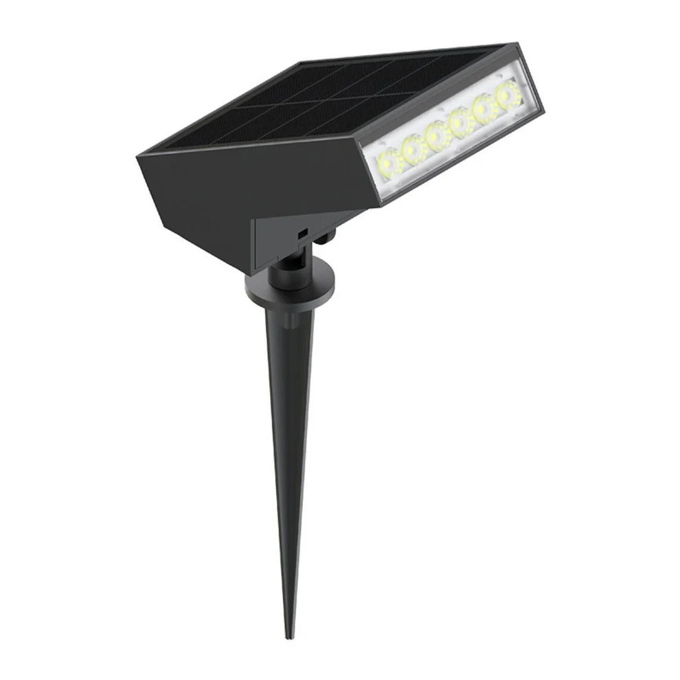 Solar LED Flag or Pathway Spot Light - 500 Lumens - 3000K - Black Finish - LumeGen