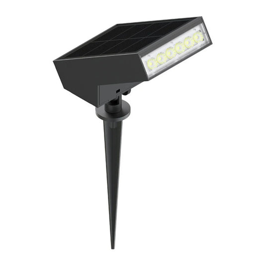 Solar LED Flag or Pathway Spot Light - 500 Lumens - 3000K - Black Finish - LumeGen