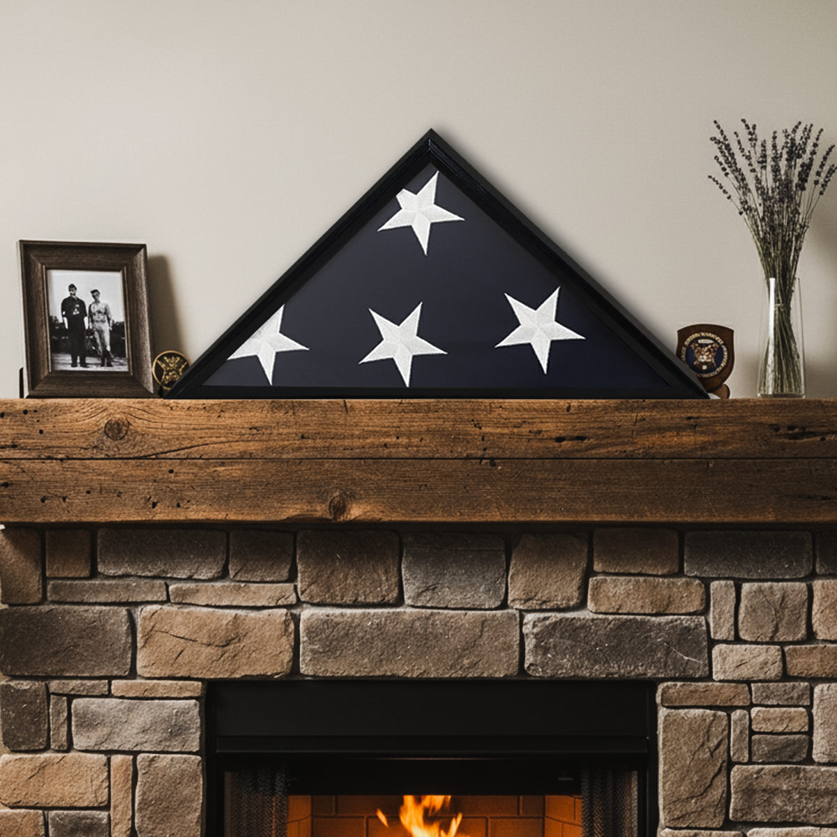 Cadet III Flag Display Case for 5ft x 9.5ft Flag - Black Cherry Case Only