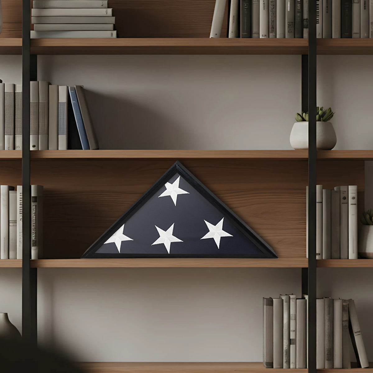 Cadet III Flag Display Case for 5ft x 9.5ft Flag - Black Cherry Case Only