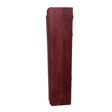 Wooden flag case on a white background