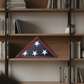 Hard Wood 5ft x 9.5ft Flag Display Case - Dark Cherry Finish