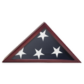 Hard Wood 5ft x 9.5ft Flag Display Case - Dark Cherry Finish