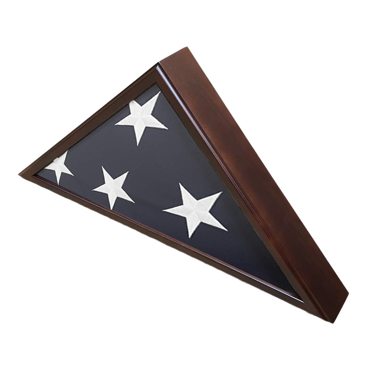 Veteran Flag Display Case - Case Only - Cherry Walnut
