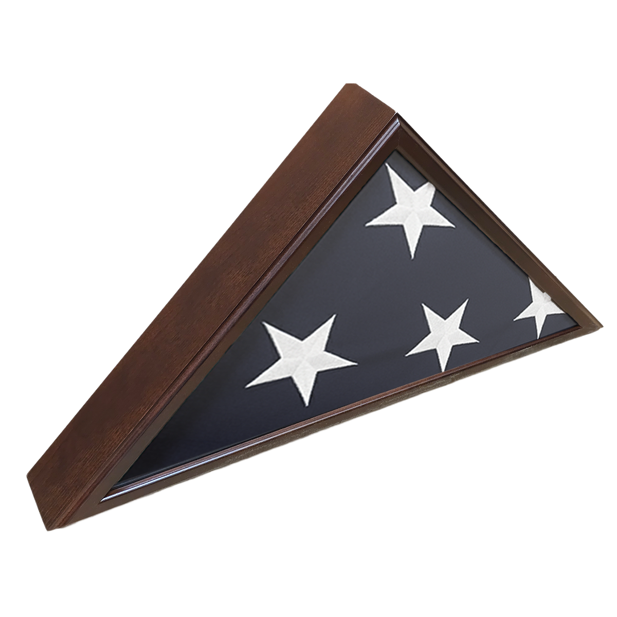Veteran Flag Display Case - Case Only - Cherry Walnut