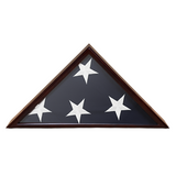 Triangular flag display case with four white stars from the American Flag