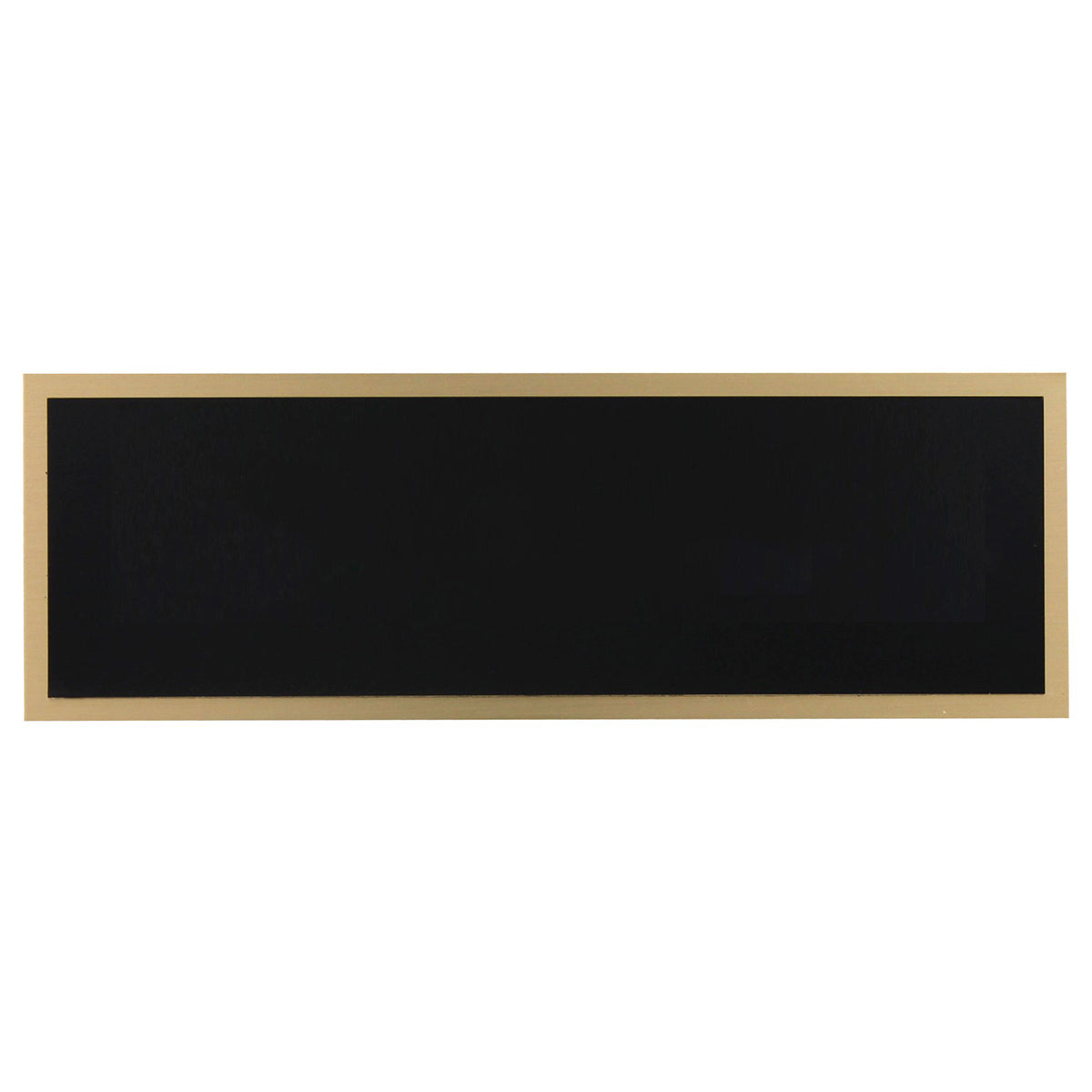 Blank Front Plate - Small Black on Brass Engraving Plate